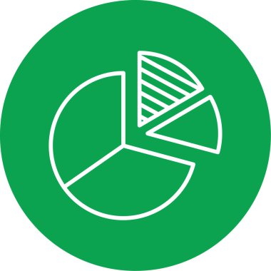 Bir pasta grafiğinin vektör çizimi