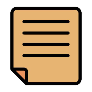 kişisel ve ticari kullanım için belge vektör simgesi simgesi vektör çizimi..