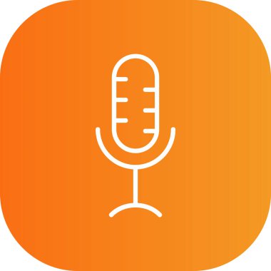 mikrofon simgesi vektör illüstrasyonu