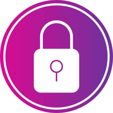 Asma kilit simgesinin vektör illüstrasyonu