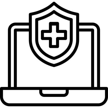 Kalkan. Web simgesi basit illüstrasyon