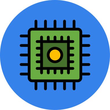 Çip simgesi vektör illüstrasyonu