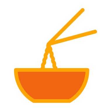 Bir kase çorba ikonu. vektör illüstrasyonu