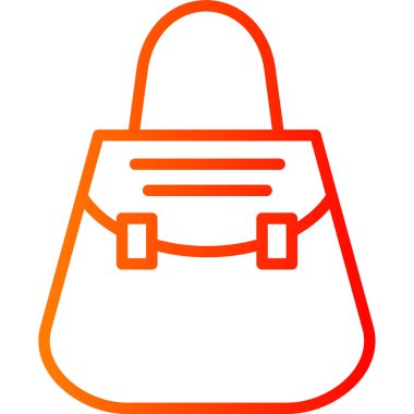 Çanta. Web simgesi basit illüstrasyon