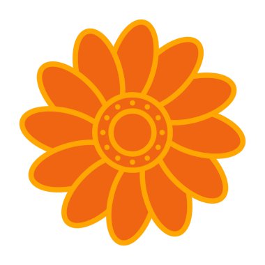 izole çiçekler düz tasarım