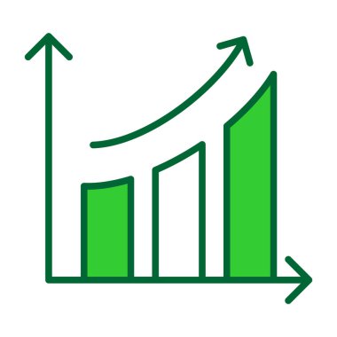 büyüme vektörü simgesi modern illüstrasyon tasarımı