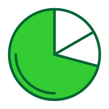 Pasta grafiği ikon vektörü. İnce çizgi işareti. izole edilmiş sınır sembolü çizimi