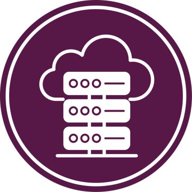 bulut depolama ikonu vektör illüstrasyonu