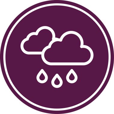 Bulut. Web simgesi basit illüstrasyon