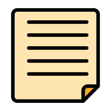 Belge. Web simgesi basit illüstrasyon