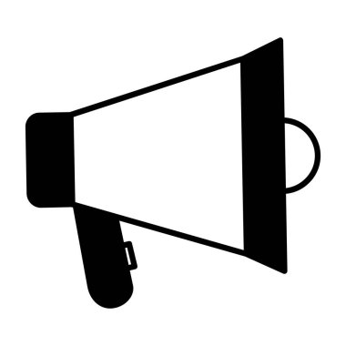 Beyaz Arkaplanda Megafon İzole Edildi