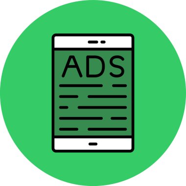 reklam simgesi vektör illüstrasyonu