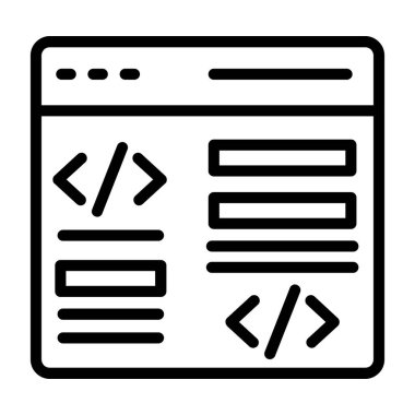 Kolayca değiştirebilen ya da düzenleyebilen ağ geliştirme vektör simgesi