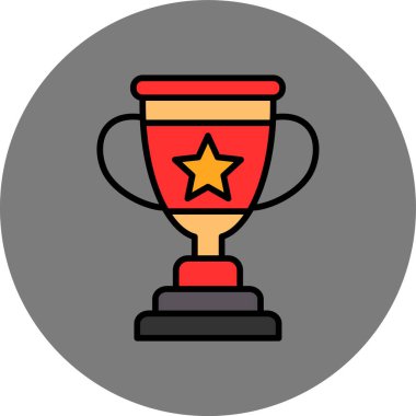 Kupa. Web simgesi vektör illüstrasyonu