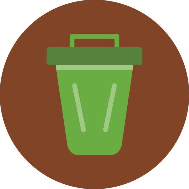 Çöp simgesinin vektör illüstrasyonu