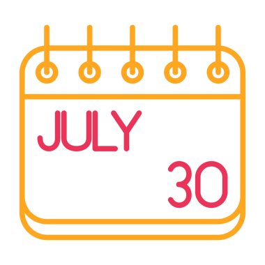 Temmuz tarihi için bir takvimin çizimi