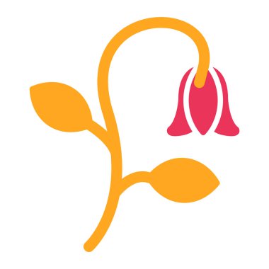 Çiçek simgesinin vektör illüstrasyonu