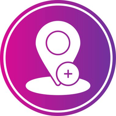 Bir pin simgesinin vektör illüstrasyonu