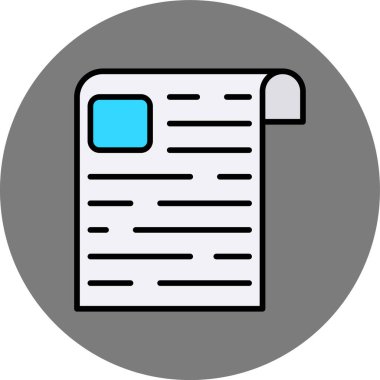 kağıt simgesi vektör illüstrasyonu