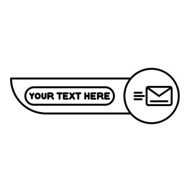 ileti vektör tasarımının satır sanatı