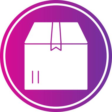 Bir kutu simgesinin vektör illüstrasyonu