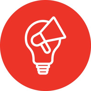 Ampul. Web simgesi basit illüstrasyon