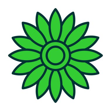 Çiçek. Web simgesi basit illüstrasyon