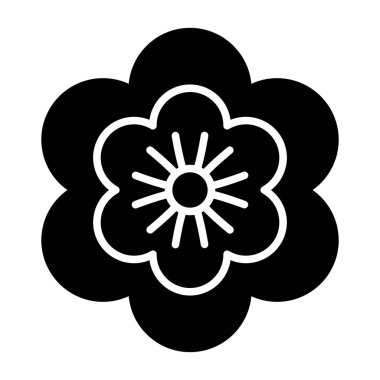 Çiçek. Web simgesi basit tasarım