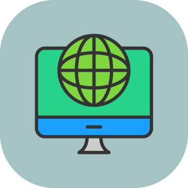 Web simgesi vektör illüstrasyonu