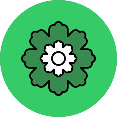 Çiçek simgesinin vektör illüstrasyonu