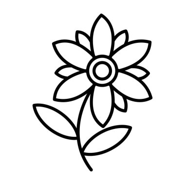 çiçek simgesi vektör illüstrasyonu