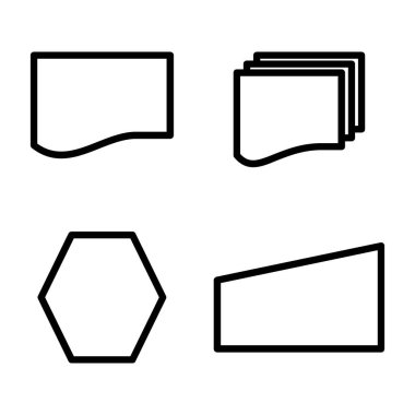 Dizaynınız için vektör geometrik şekiller kümesi.