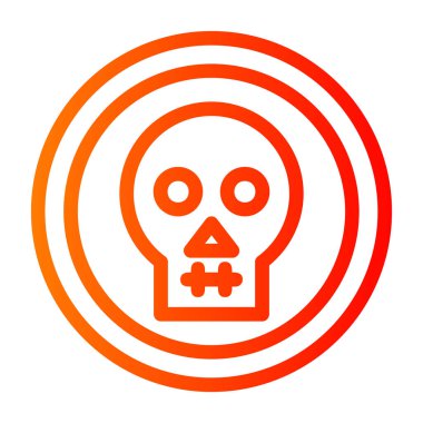 Kafatası. Web simgesi basit tasarım