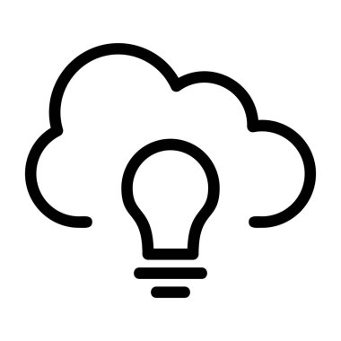 Şimşek çizgisi vektör simgesi olan bulut