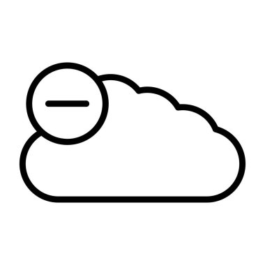 Bulut simgesinin vektör illüstrasyonu