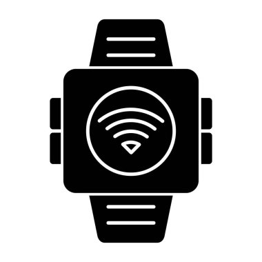 Akıllı saat simgesi. Web için basit elektronik saat vektör ikonu tasarımı. izole vektör