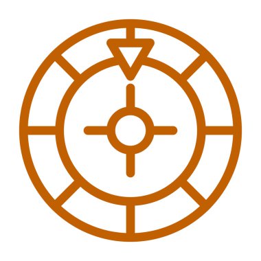 pusula vektörü ince çizgi simgesi