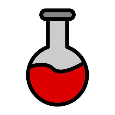 Laboratuvar matarası izole edilmiş vektör simgesi kolayca değiştirilebilir veya düzenlenebilir