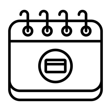 Takvim simgesi, vektör çizimi