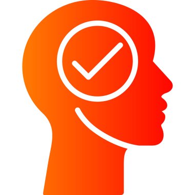 Beyin. Web simgesi basit illüstrasyon