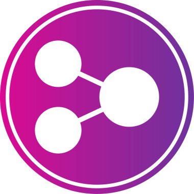 Molekül. Web simgesi basit illüstrasyon