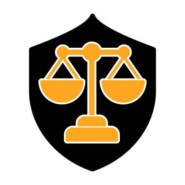 Adalet simgesi tasarımı, vektör illüstrasyonu 10 grafiklik