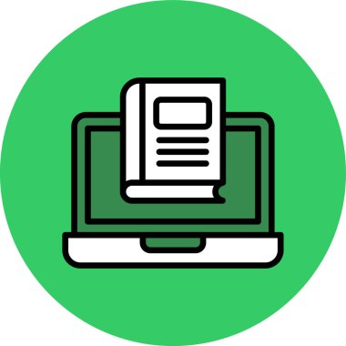 Dizüstü bilgisayar simgesi vektör çizimi