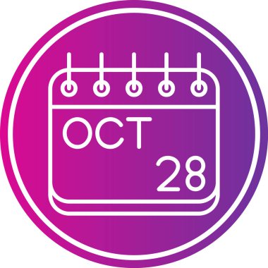 Takvim simgesi, vektör çizimi