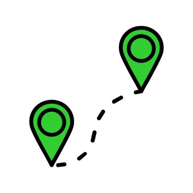 konum pin simgesi vektör illüstrasyonu