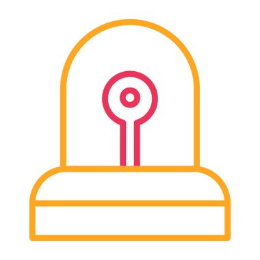 Güvenlik kilidinin vektör simgesi, vektör illüstrasyonu