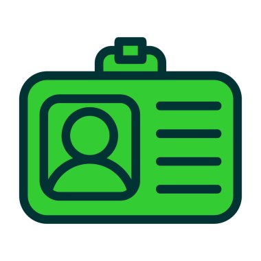 ID kart simgesi vektör illüstrasyonu