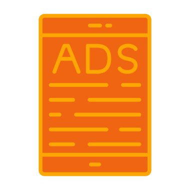 reklam reklam ikonu doldurulmuş ana hatları biçiminde