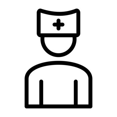 Hemşire simgesi, vektör illüstrasyonu