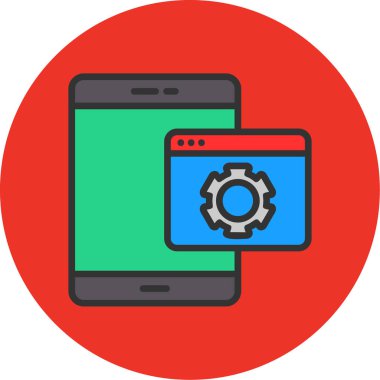 akıllı telefon ayarlama vektör simgesi